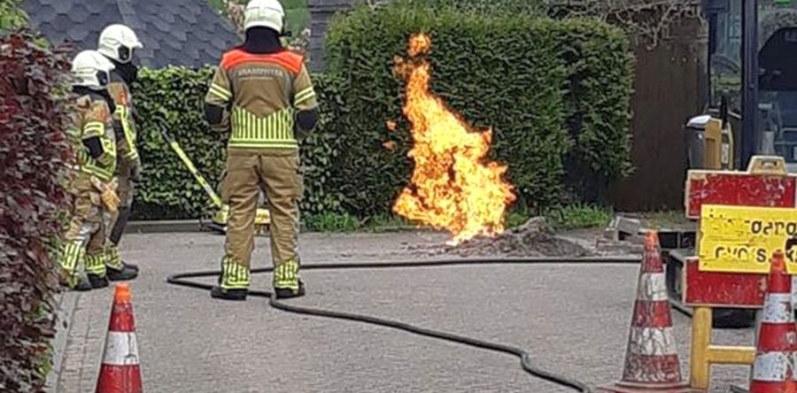 Gaslekkage veroorzaakt brand
