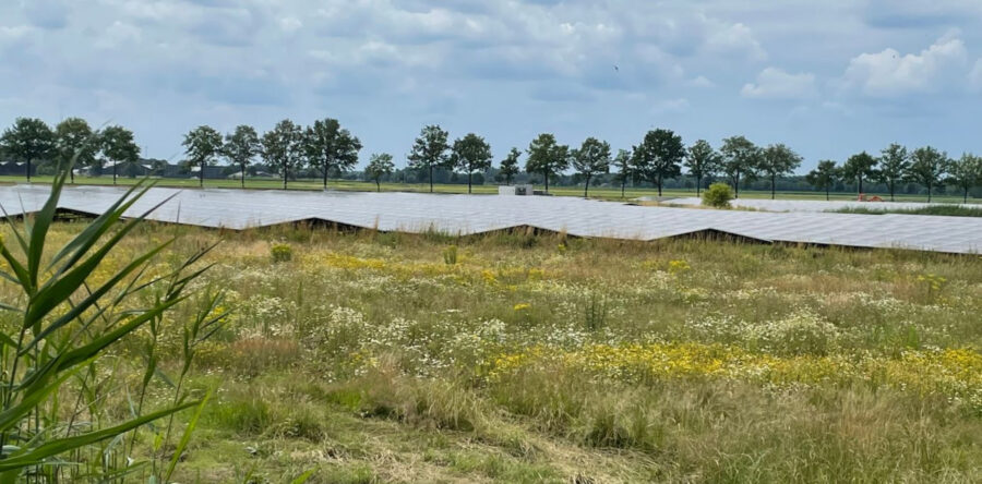 Brand bij zonnepanelenveld in Dongen