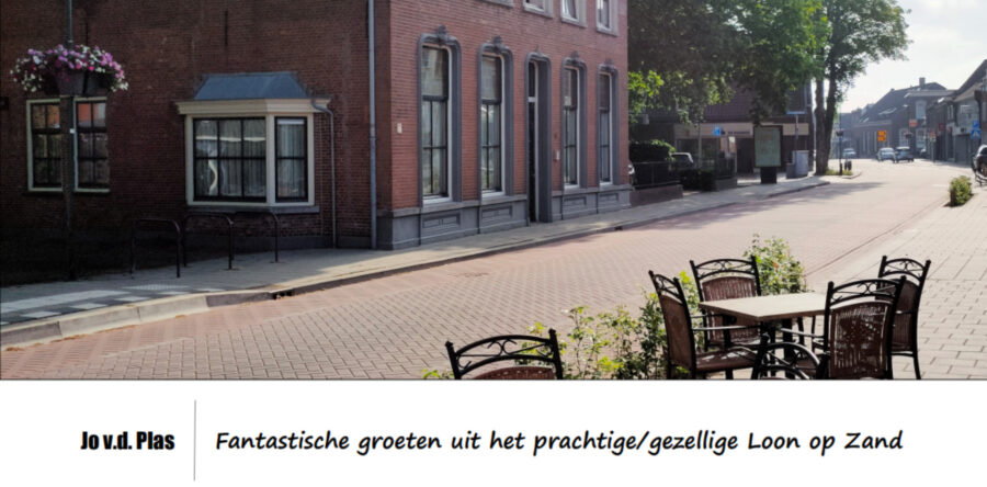 Bekendmaking ansichtkaartenactie Loon op Zand op 28 augustus