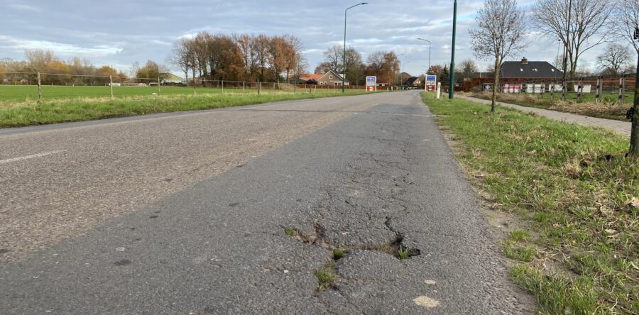 Kwaliteit wegdek wordt niet langer geaccepteerd door Loon op Zand