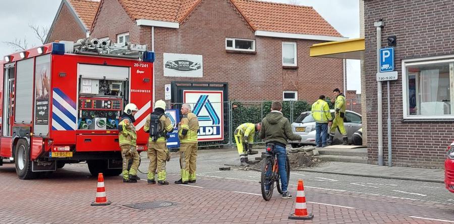 Gaslek bij de Aldi in Kaatsheuvel, winkel ontruimd