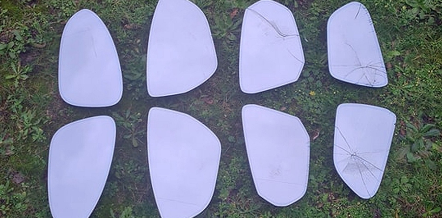 Gestolen autospiegels gevonden