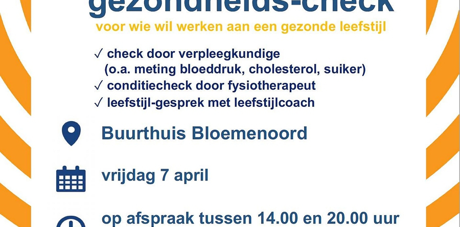 Gratis gezondheids-check in Buurthuis Bloemenoord