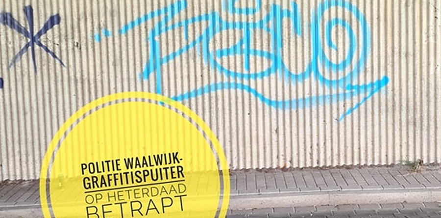 Graffiti spuiter op heterdaad betrapt
