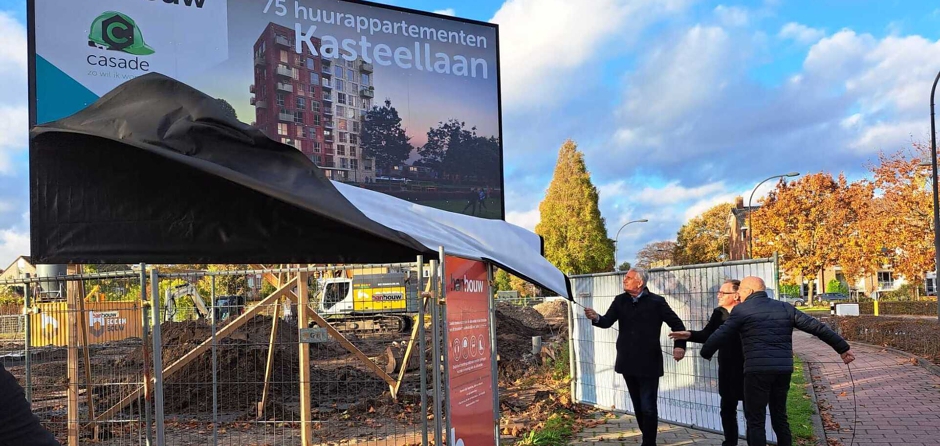 Casade start bouw 75 appartementen Kasteellaan in Waalwijk