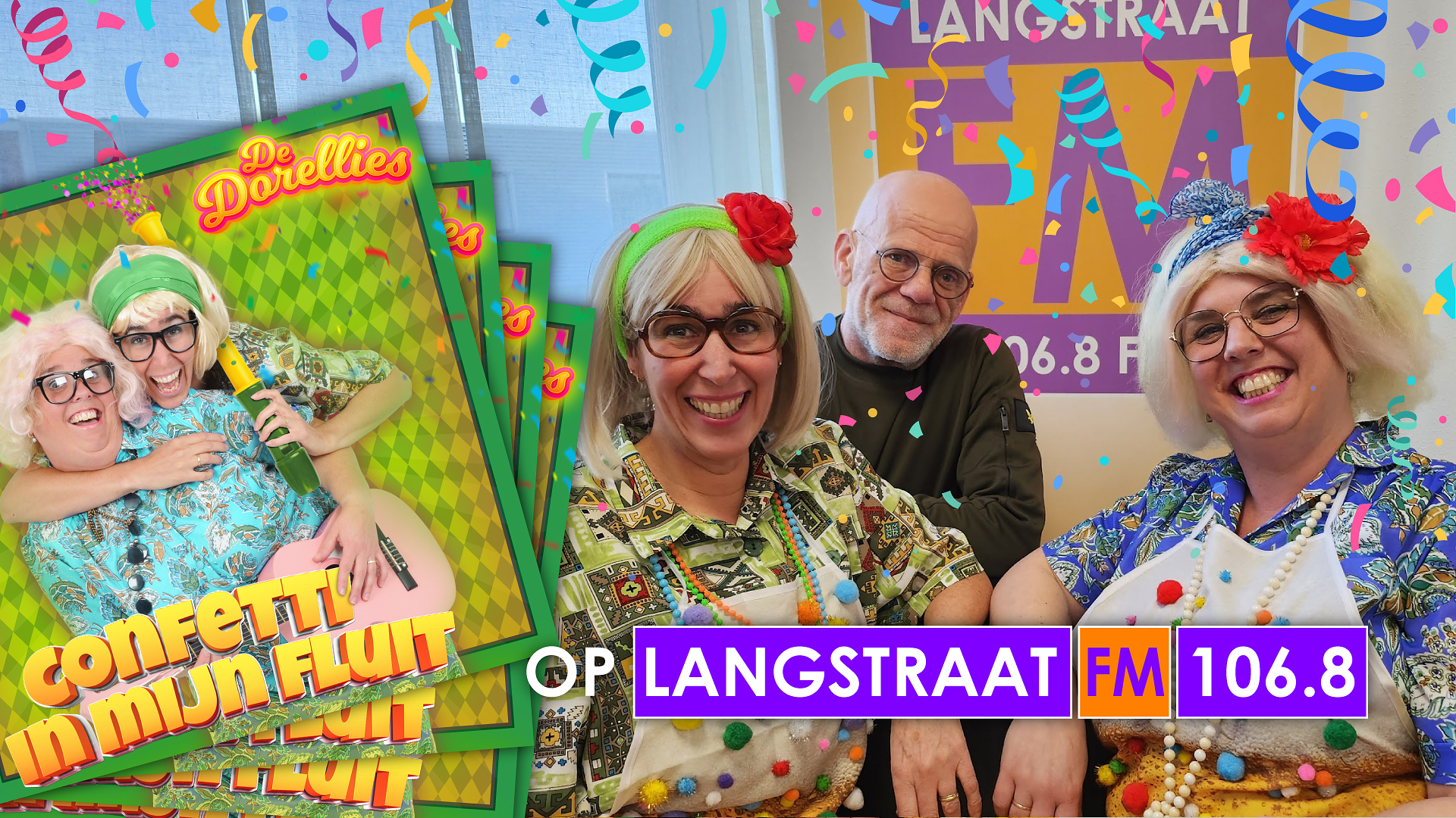 Primeur van nieuwe single van de Dorellies op Langstraat FM
