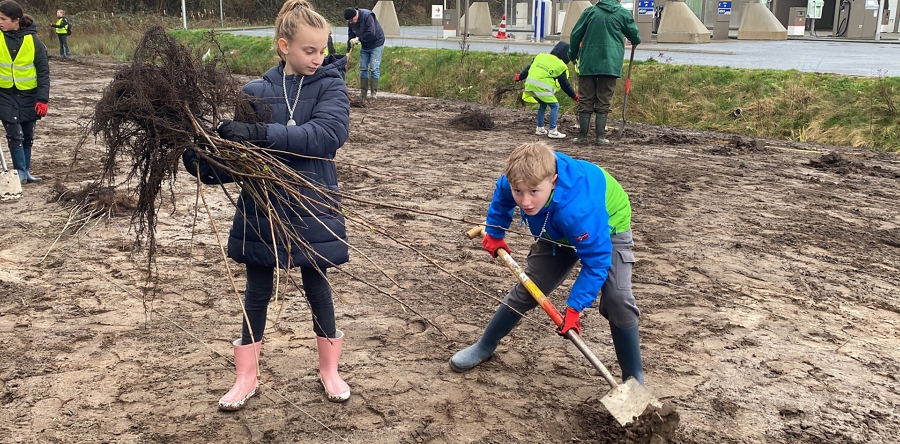 Leerlingen planten bomen voor Boomfeestdag (Video)