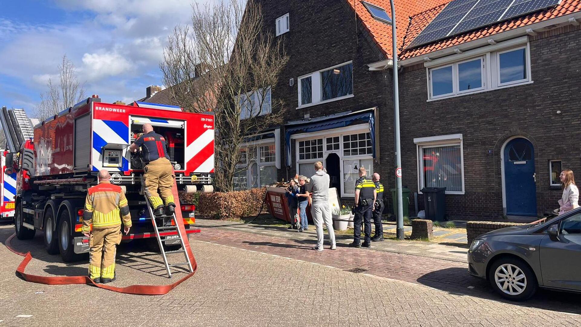 Brand uitgebroken in de Baardwijksestraat in Waalwijk