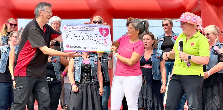 46.365 euro opgehaald voor Pink Ribbon tijdens Drunens Wandelfestival