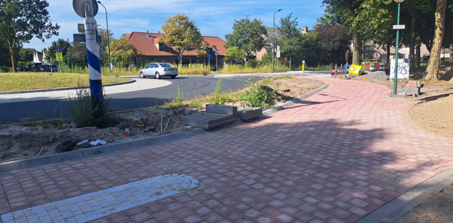 Rotonde Dreefseweg-Europlaan nadert volledige voltooiing