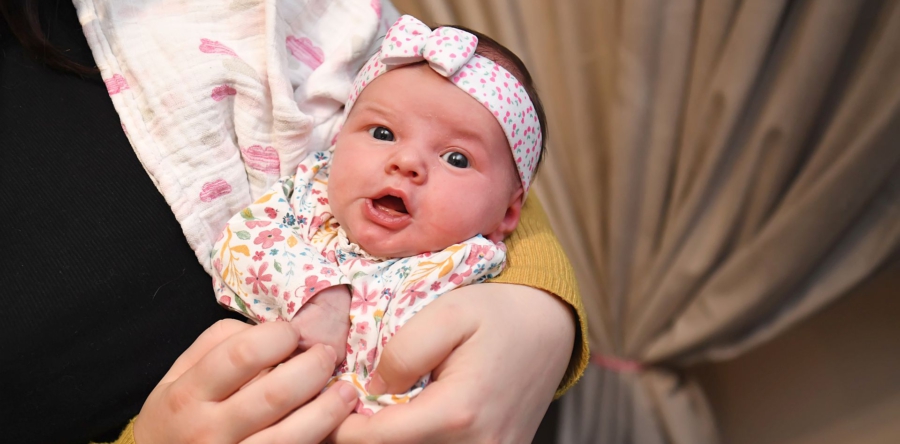 Lena is de eerste baby van 2025 in de gemeente Waalwijk