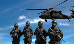 Militairen op straat in Dongen: oefeningen te voet en per boot