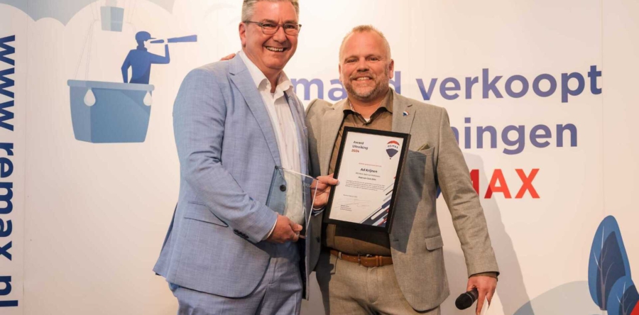 Makelaar Ad Krijnen uit Waalwijk ontvangt Platinum Award