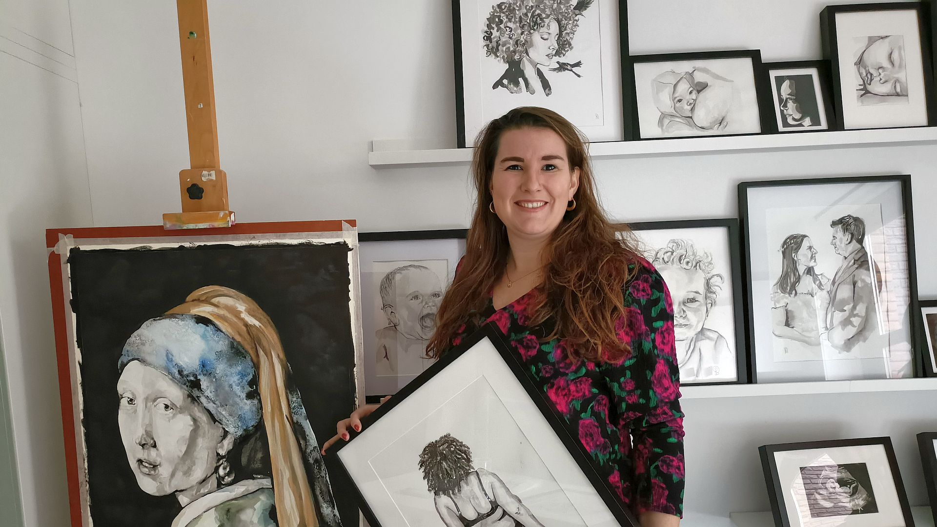 Expositie portretten van Laura Boudesteijn in Parkpaviljoen