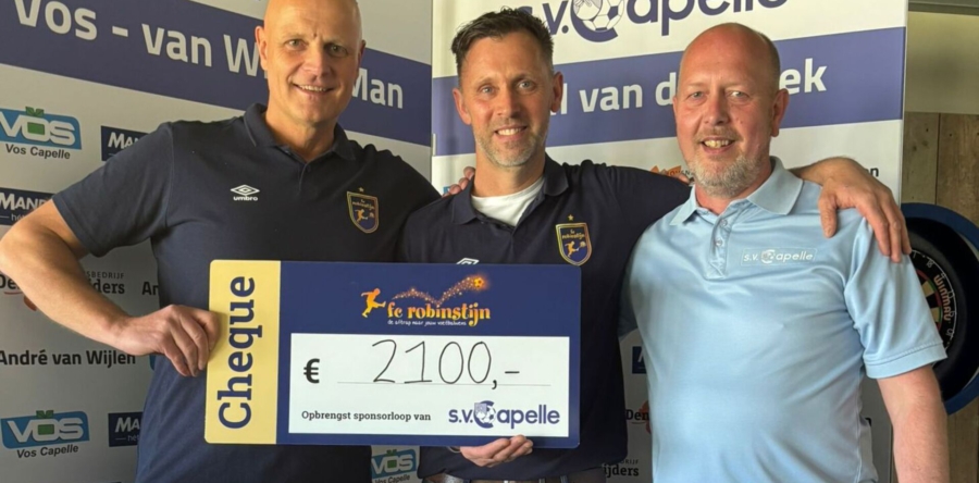 Sponsorloop SV Capelle levert FC Robinstijn 2.100 euro op