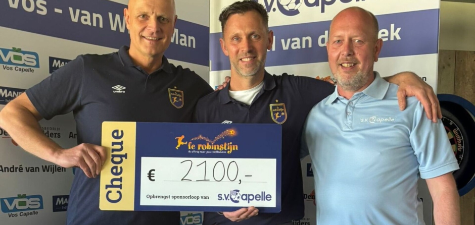 Sponsorloop SV Capelle levert FC Robinstijn 2.100 euro op