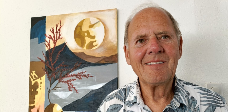 Bert van der Heijden exposeert zijn schilderijen in het Parkpaviljoen