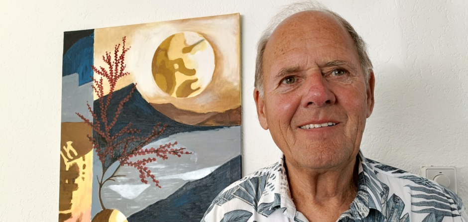 Bert van der Heijden exposeert zijn schilderijen in het Parkpaviljoen