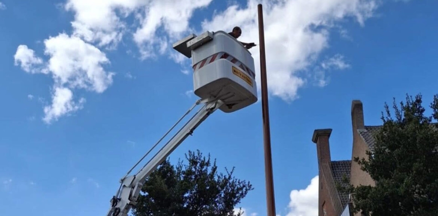 Gemeente Heusden plaatst nieuwe lichtmasten in hartje Drunen