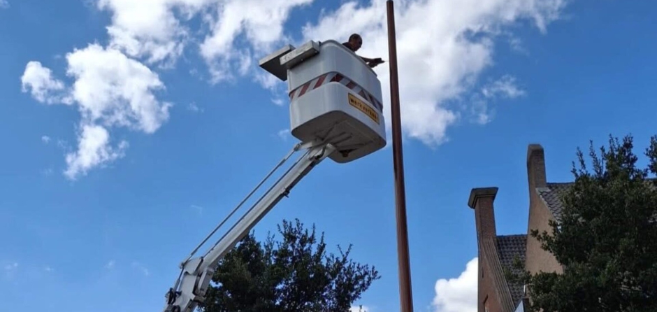 Gemeente Heusden plaatst nieuwe lichtmasten in hartje Drunen