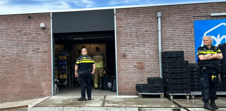 Brand in magazijn Albert Heijn Jan Linders, mogelijk kortsluiting