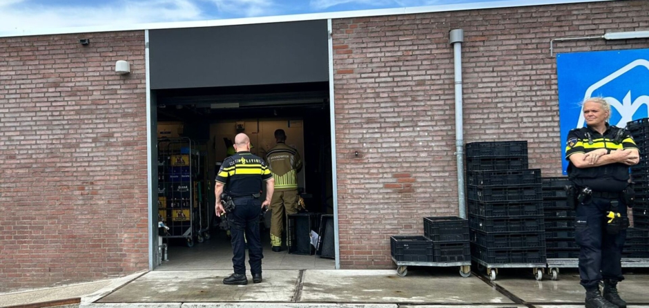 Brand in magazijn Albert Heijn Jan Linders, mogelijk kortsluiting