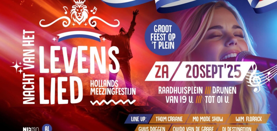 Nacht van het Levenslied duikt op in Drunen op het Raadhuisplein