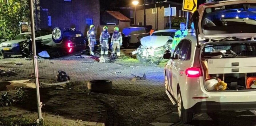 Politieachtervolging eindigt in Waalwijk met crash