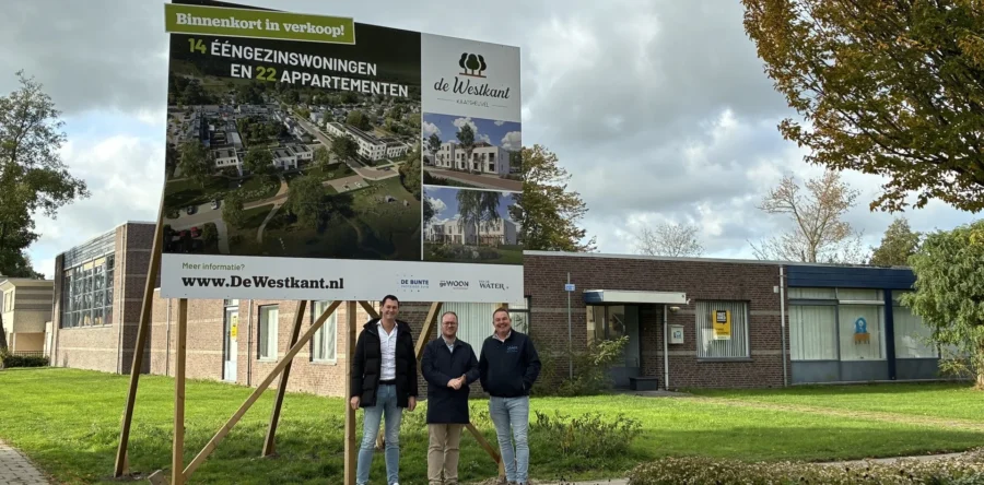 Bord nieuwbouwplan ‘De Westkant’ onthuld in Kaatsheuvel