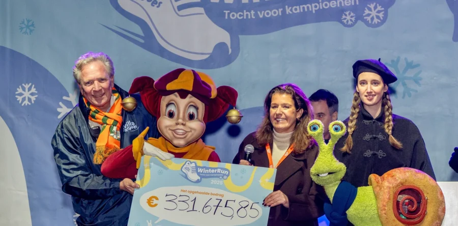 Wederom recordopbrengst opgehaald tijdens Villa Pardoes Winterrun