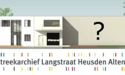 Drie ontwerpen kanshebber voor muurschildering op muren Streekarchief