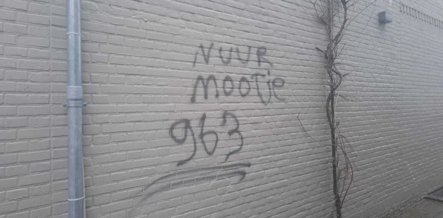 Graffiti ontdekt in centrum Waalwijk: ‘Onaanvaardbaar en respectloos’