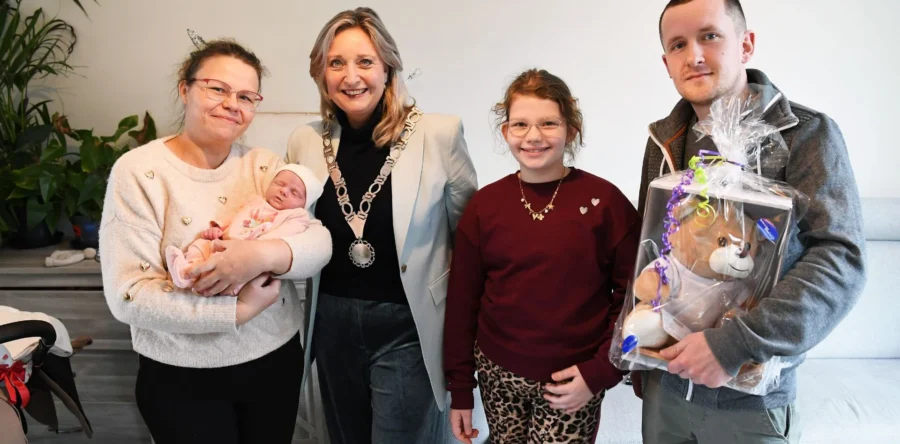 Emilie Wysota is het eerste kindje in Waalwijk in 2026