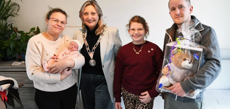 Emilie Wysota is het eerste kindje in Waalwijk in 2026