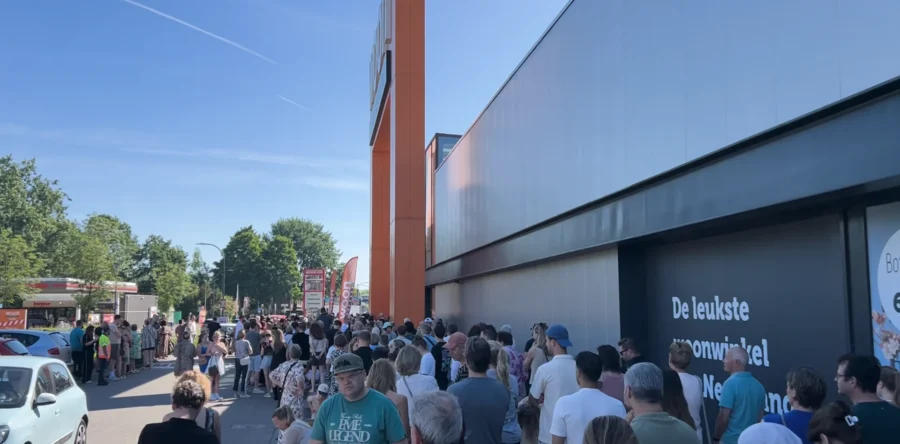 Leegverkoop Woonexpress Waalwijk zorgt voor gigadrukte (video)