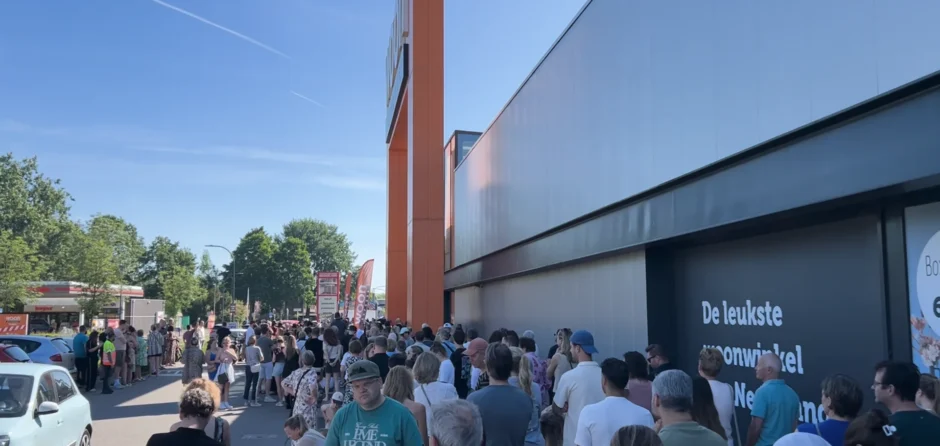 Leegverkoop Woonexpress Waalwijk zorgt voor gigadrukte (video)