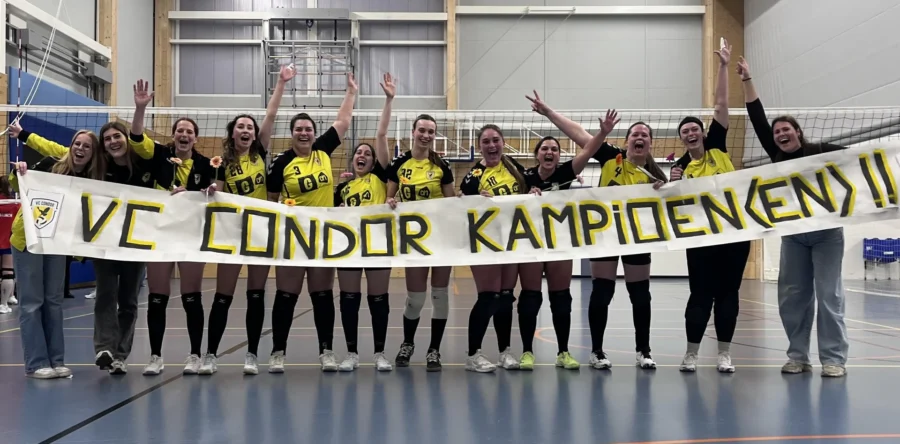 Promotie Dames 1 en sportiviteitsprijs voor Heren 1 van VC Condor