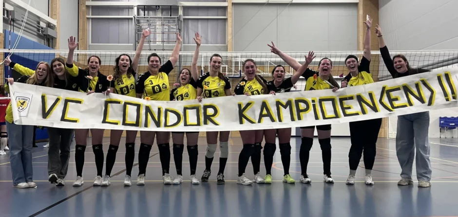 Promotie Dames 1 en sportiviteitsprijs voor Heren 1 van VC Condor