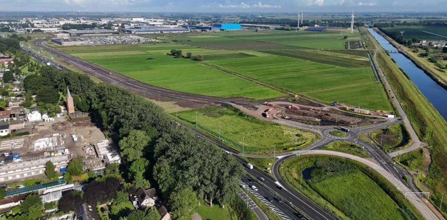 Nieuwe weg zorgt voor betere ontsluiting Haven 8 Waalwijk